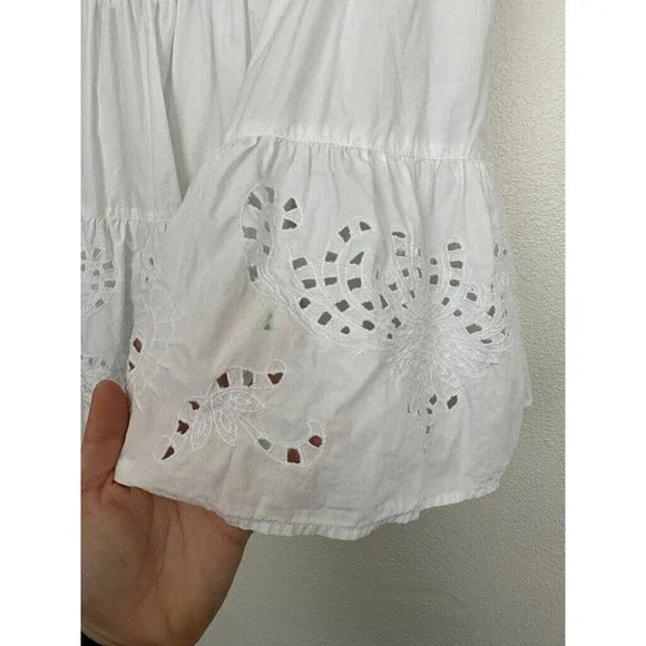 Ralph Lauren Black Label Women's Eyelit Mini Skirt Cotton White Size Large - Picture 9 of 9